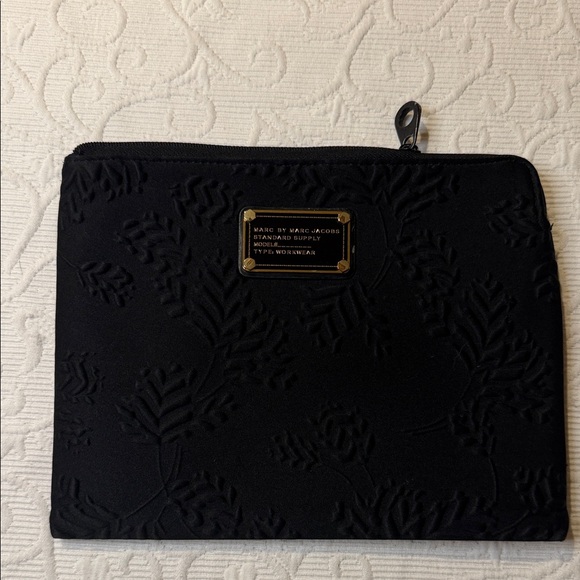 Marc By Marc Jacobs Handbags - Marc By Marc Jacobs Black Embossed Floral Pouch/Clutch